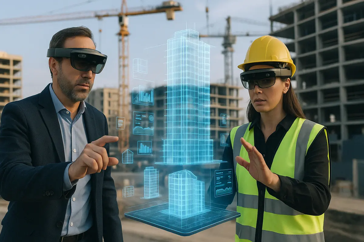 Realidad aumentada en obra de construcción