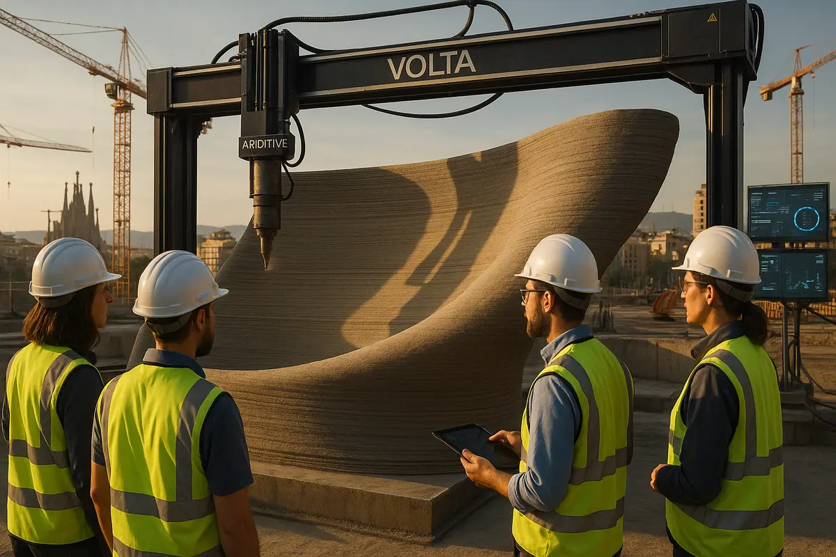 Impresión 3D en obra urbana en Barcelona